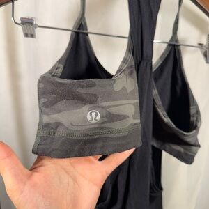 lululemon athletica Black and Gray Muscle Tee